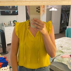 Cupcakes & cashmere yellow blouse